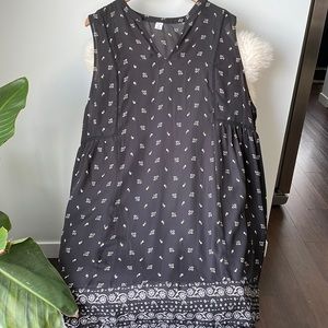 EUC patterned black dress